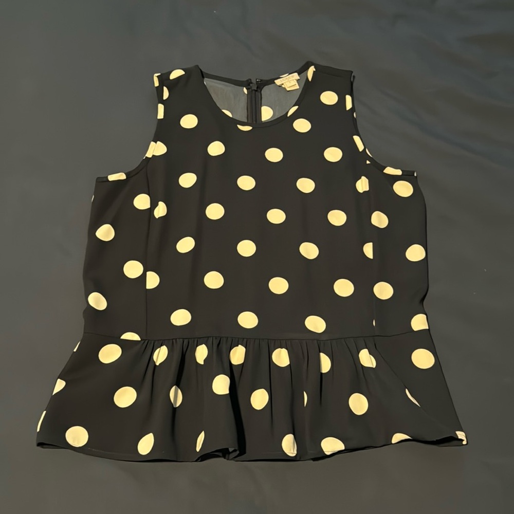 J Crew polka dot top (used in good condition)